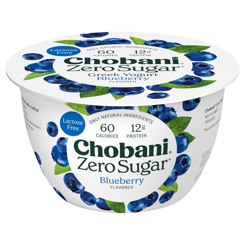 Chobani Nonfat Zero Sugar Greek Blueberry Yogurt 5.3 oz