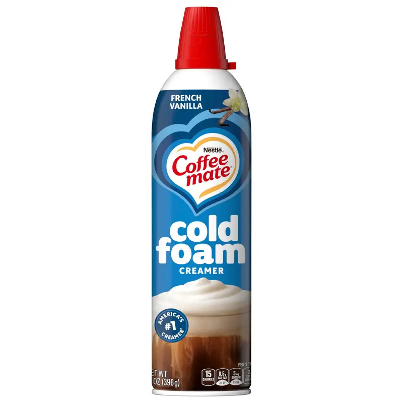 Coffee mate French Vanilla Cold Foam Creamer, 14 oz Can