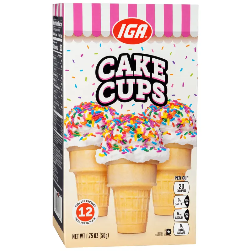 CONES ICE CREAM CAKE CUP 1.75 OZ 12 CT