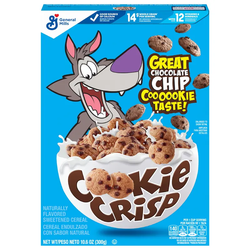 Cookie Crisp Breakfast Cereal, Chocolate Chip Cookie Taste, Made With Whole Grain, 10.6 oz