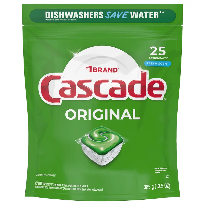 Cascade Original ActionPacs, Dishwasher Detergent Pods, Fresh, 25 Count