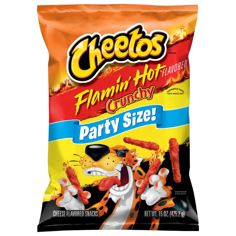 Cheetos Crunchy Cheese Flavored Snacks Flamin' Hot Flavored 15 Oz