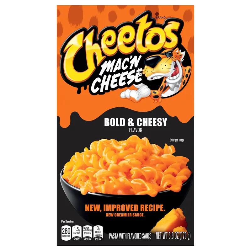 Cheetos Mac'N Cheese Pasta With Flavored Sauce Bold & Cheesy Flavor 5.9 Oz