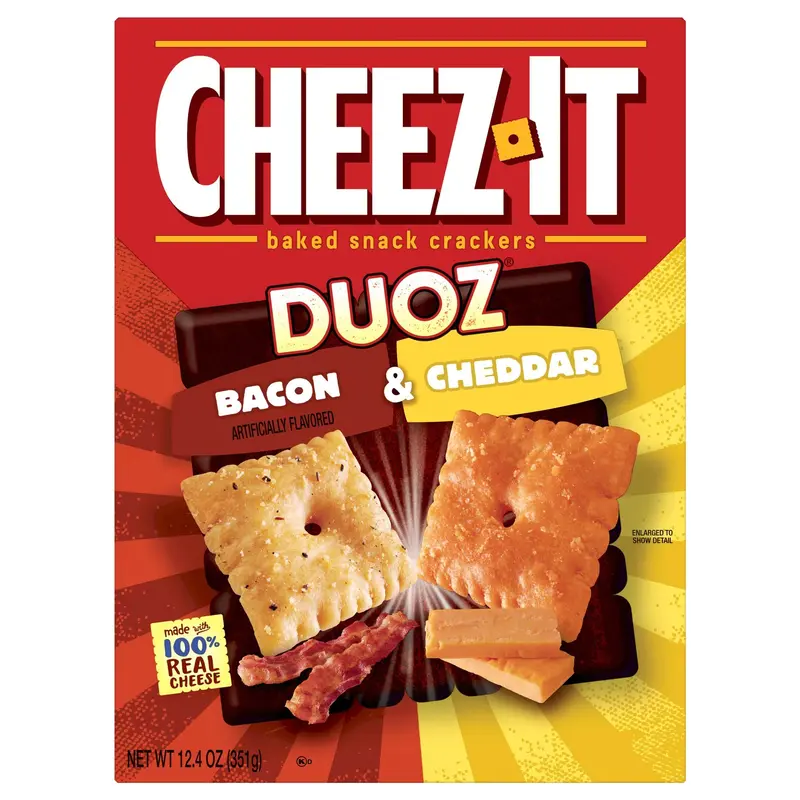 Cheez-It DUOZ Bacon and Cheddar Crackers