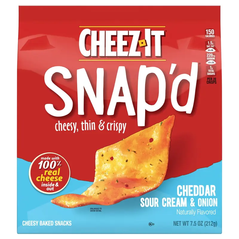 Cheez-It Snap'd Cheddar Sour Cream and Onion Cheese Cracker Chips
