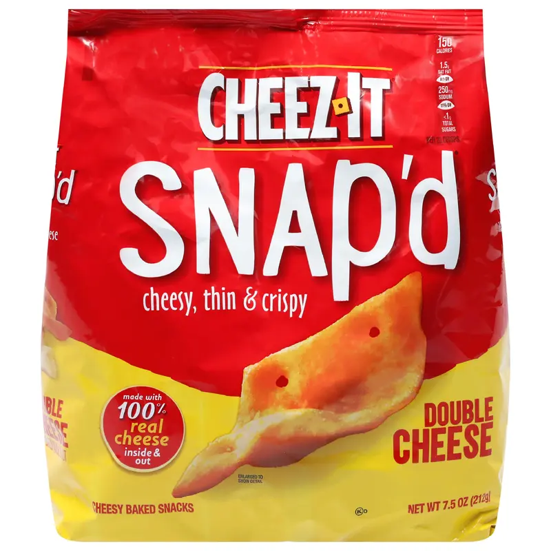 Cheez-It Snap'd Snap'd Double Cheese Cheesy Baked Snacks 7.5 oz
