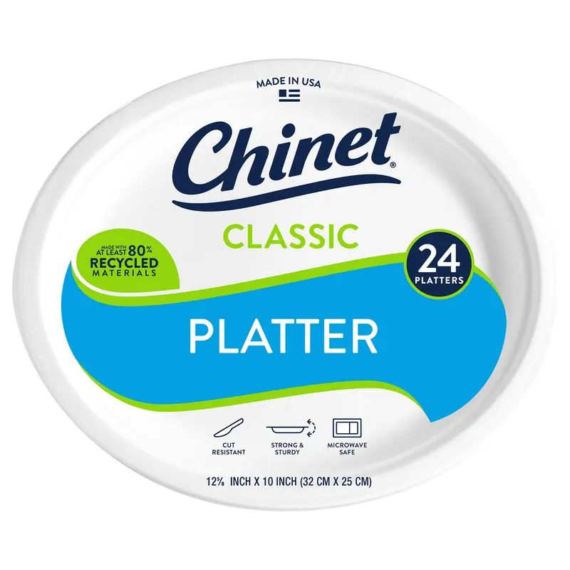 Chinet Classic Platter 12 5/8 x 10in (24 Count)