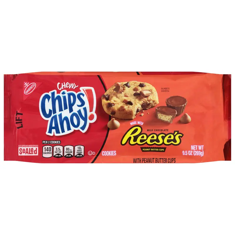 Chips Ahoy! Chewy Reese's Peanut Butter Cups Cookies 9.5 oz