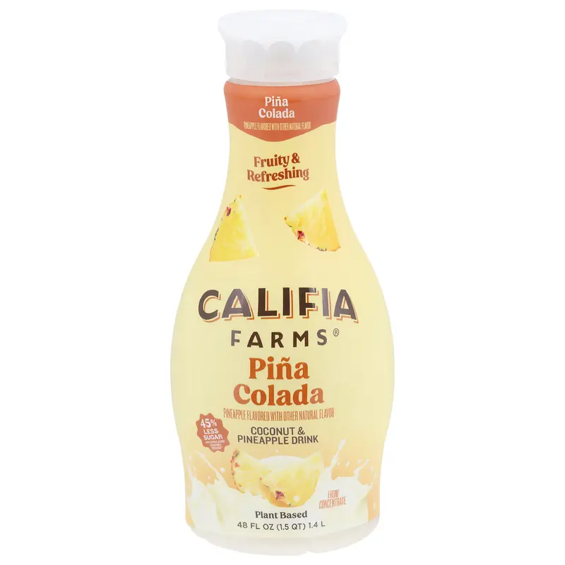 Califia Farms Plant Based Pina Colada Coconut & Pineapple Drink 48 fl oz