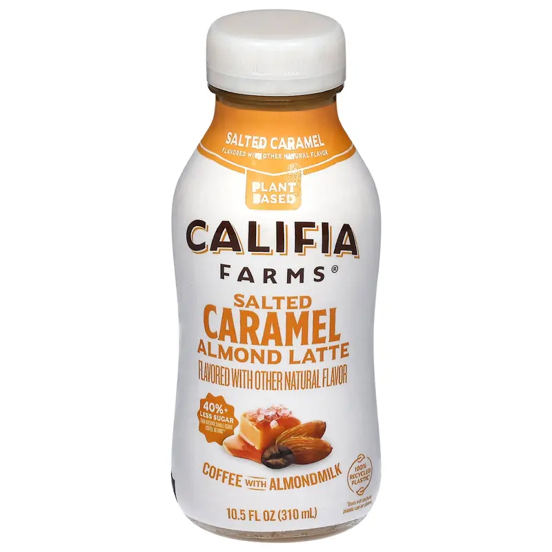 Califia Farms Plant Based Salted Caramel Almond Latte Coffee with Almondmilk 10.5 fl oz
