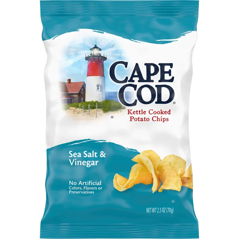 Cape Cod Sea Salt & Vinegar Chips, 2.5 Oz Bag