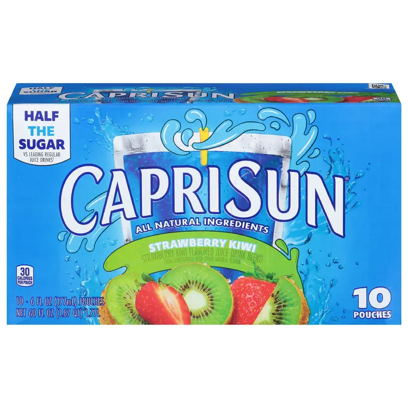 Capri Sun Strawberry Kiwi Flavored Juice Drink Blend 10 - 6 fl oz Pouches