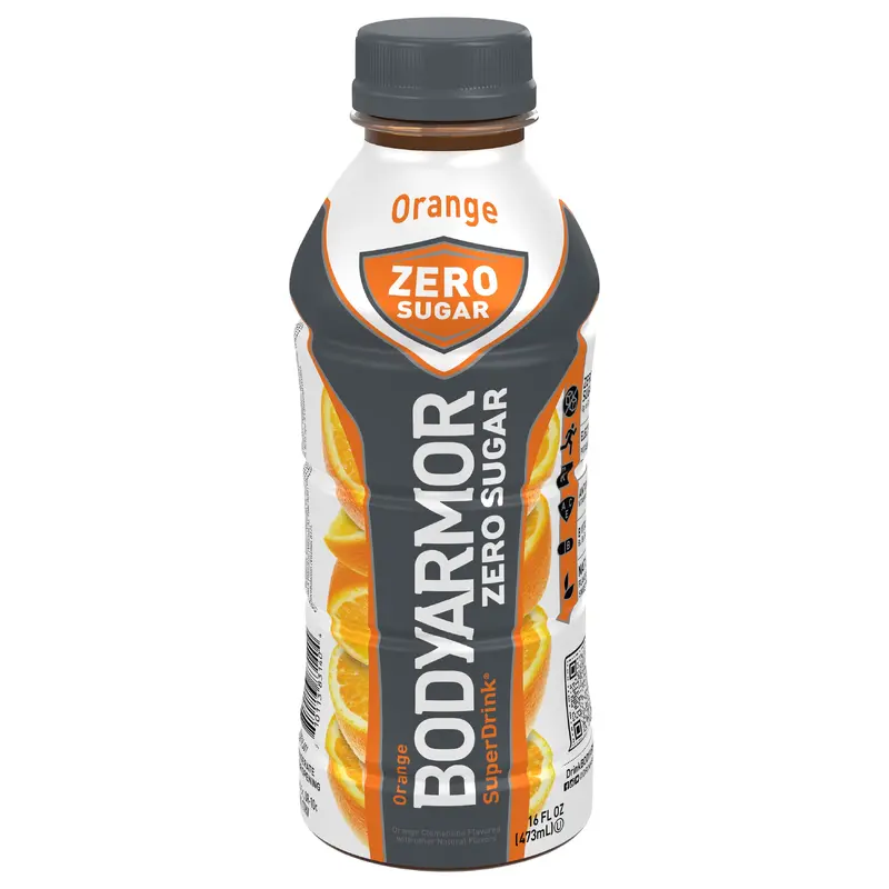 BODYARMOR Zero Sugar Orange Bottle, 16 fl oz
