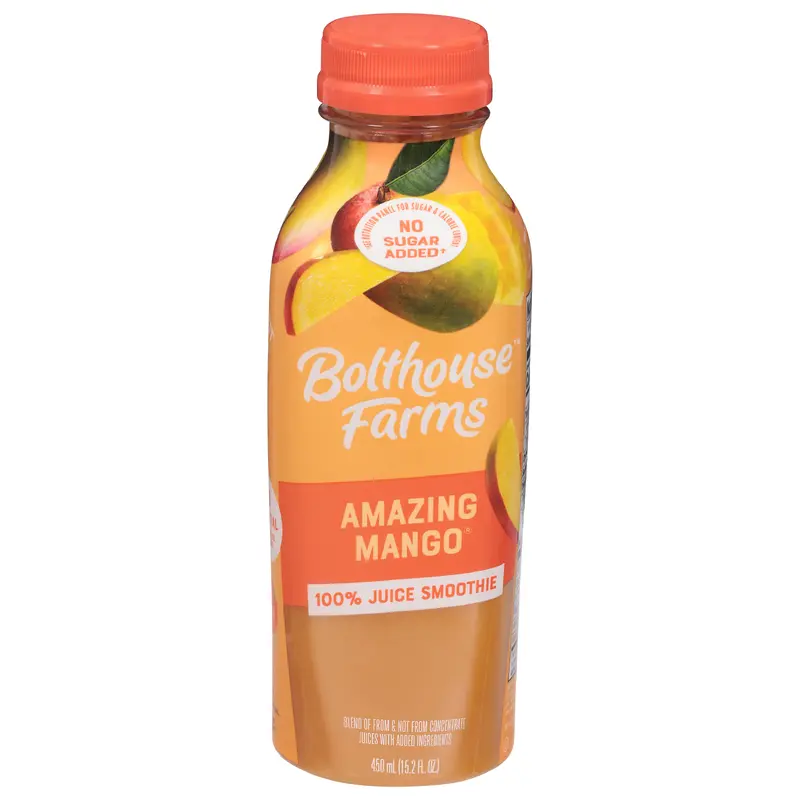 Bolthouse Farms Amazing Mango 100% Juice Smoothie 15.2 fl oz
