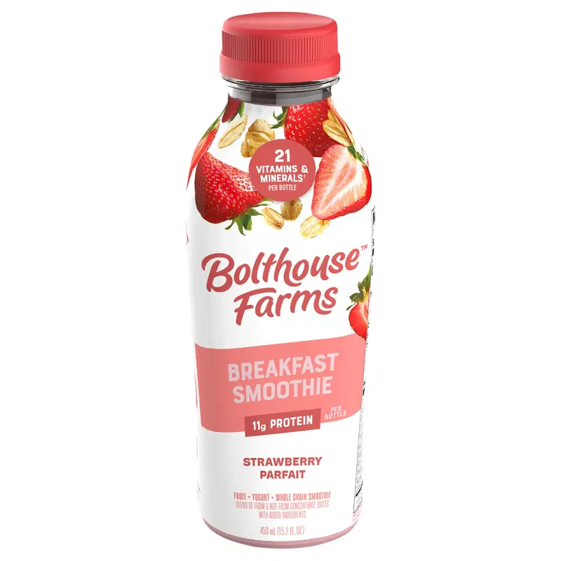 Bolthouse Farms Fruit Smoothie, Strawberry Parfait, 15.2 fl. oz. Bottle