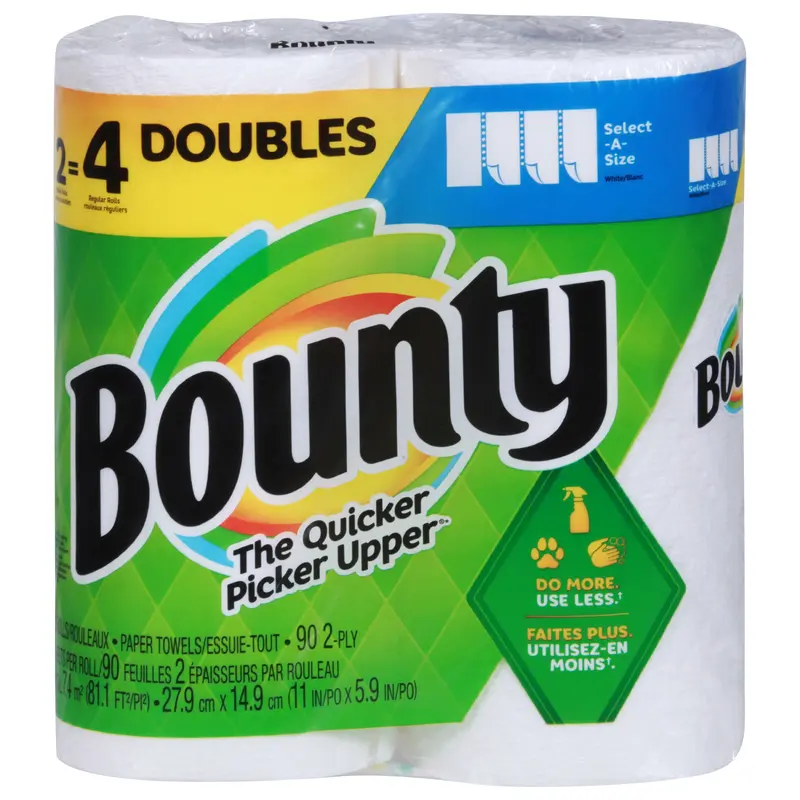 Bounty 2-Ply Double Roll Select-A-Size White Paper Towels 2 ea
