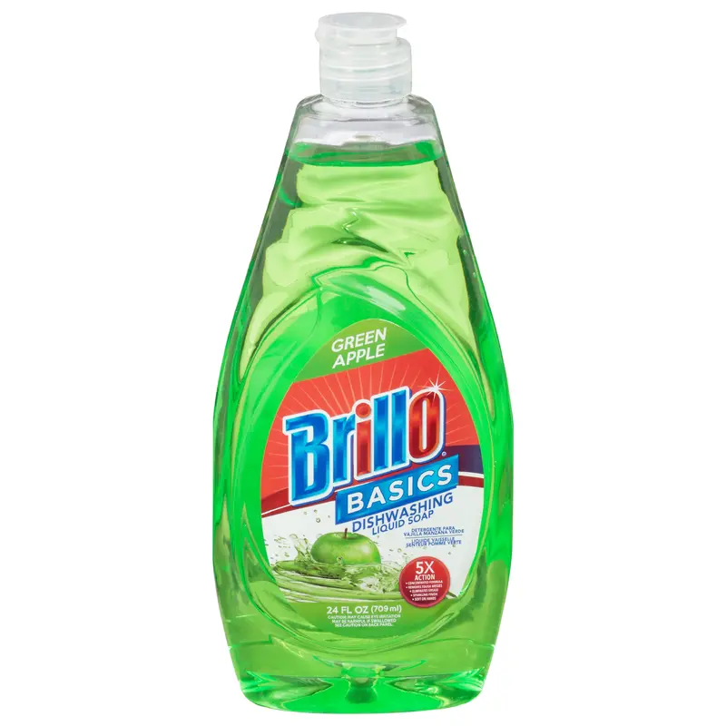 Brillo Basics Green Apple Dishwashing Liquid Soap 24 fl oz