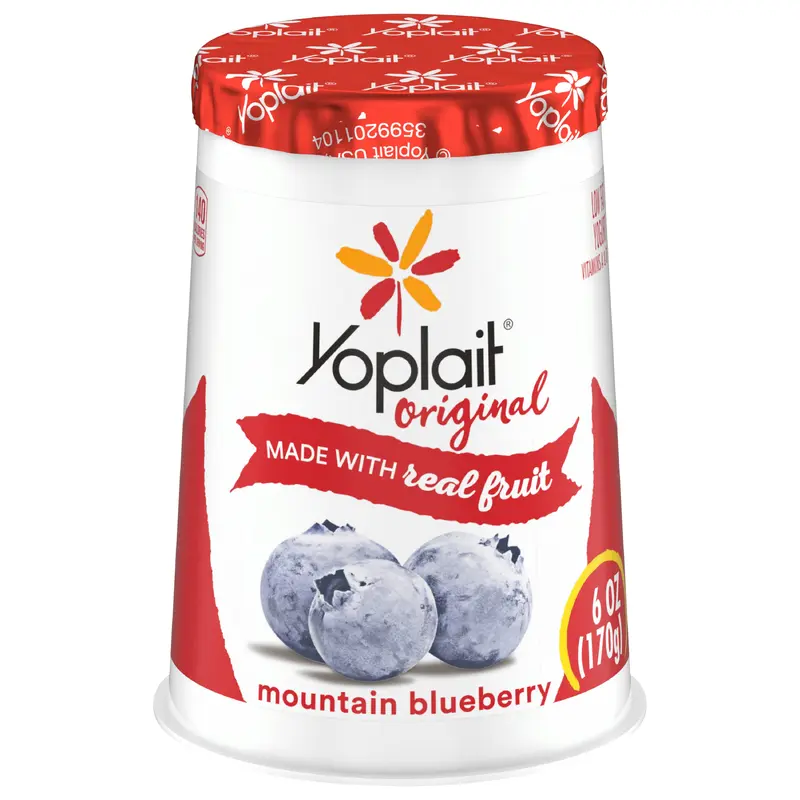 Yoplait Original Mountain Blueberry Low Fat Yogurt, 6 oz Yogurt Cup