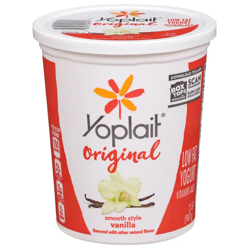 Yoplait Original Smooth Style Vanilla Low Fat Yogurt, 32 OZ Yogurt Tub