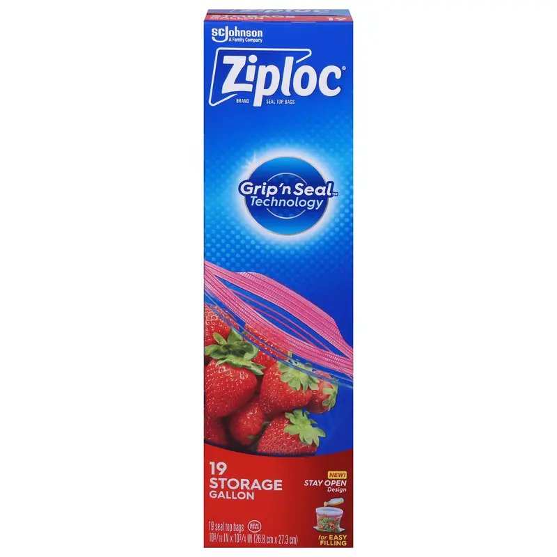 Ziploc Gallon Storage Seal Top Bags Bag 19 ea
