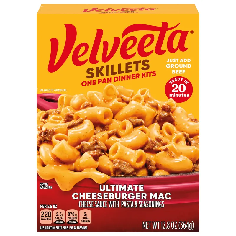Velveeta Skillets Ultimate Cheeseburger Mac One Pan Dinner Kits 12.8 oz