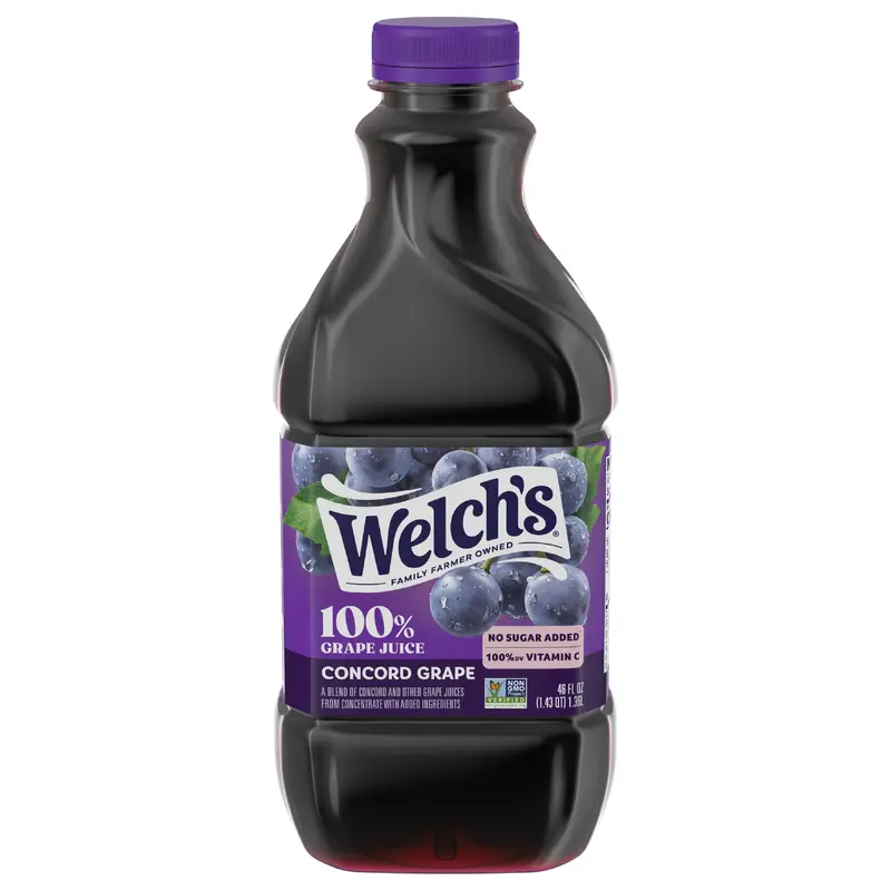 Welch's 100% Grape Juice, Concord Grape, 46 fl oz Bottle