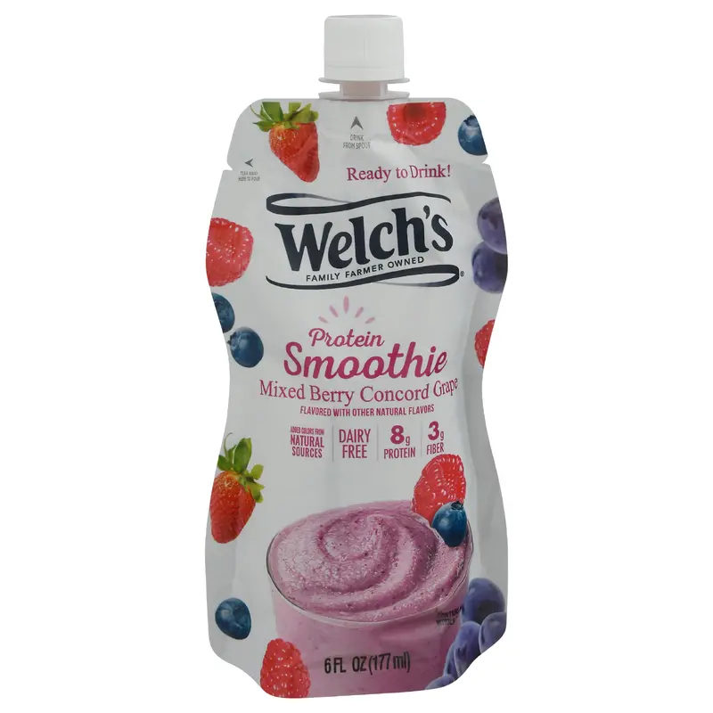 Welch's Mixed Berry Concord Grape Protein Smoothie 6 fl oz