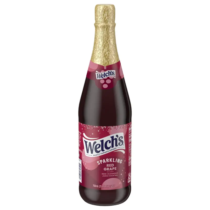 Welch's Non-Alcoholic Sparkling Juice Cocktail, Red Grape, 25.4 fl oz Bottle
