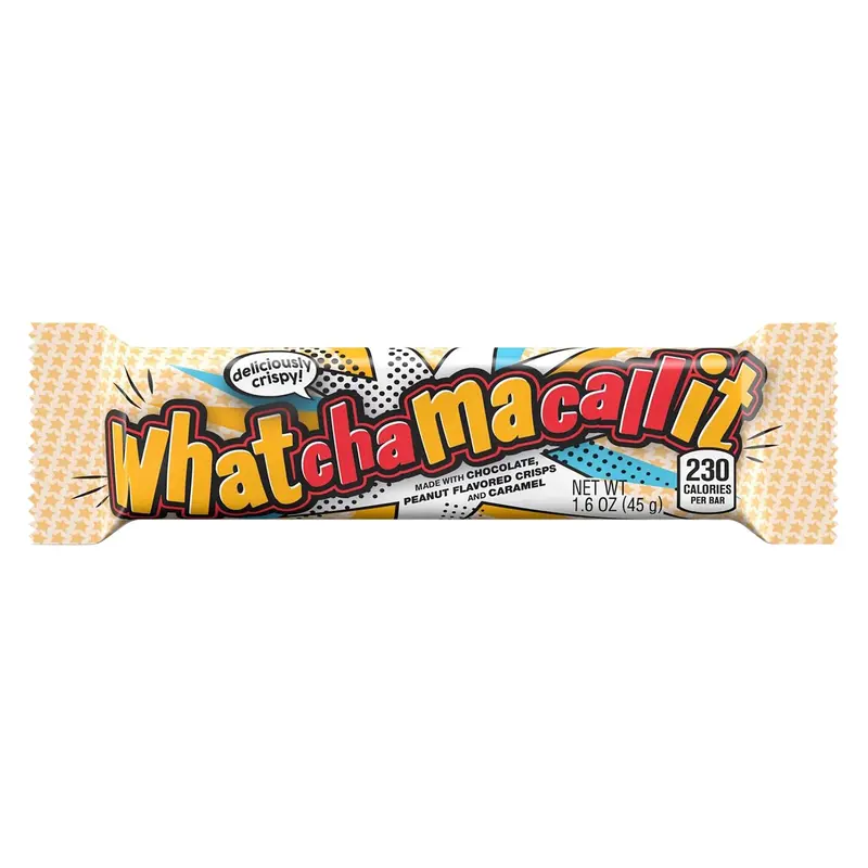WHATCHAMACALLIT Chocolate, Peanut Flavored Crisps and Caramel Candy, 1.6 oz, Bar