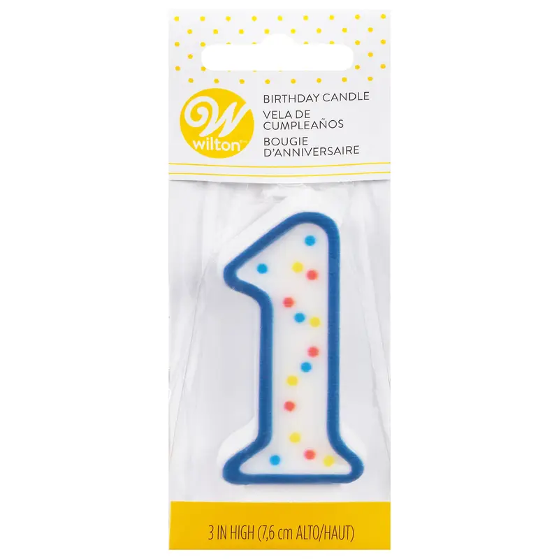 Wilton 3 Inch 1 Birthday Candle 1 ea