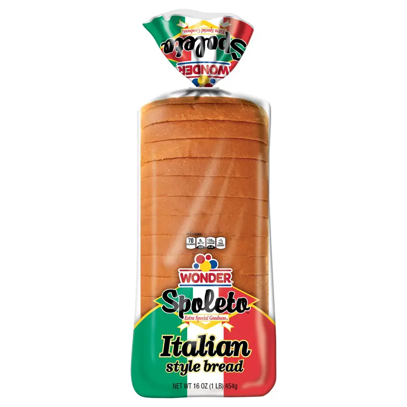 Wonder Bread Spoleto Italian Bread, Italian-Inspired Wide Loaf Bread, 16 oz Loaf