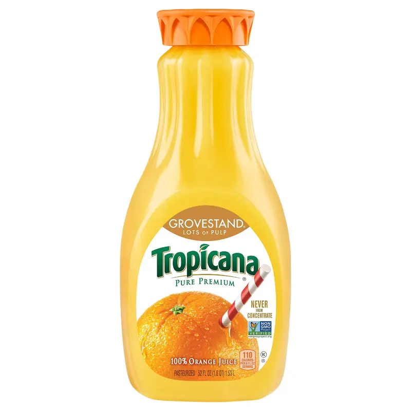 Tropicana Grovestand Lots of Pulp Orange 100% Juice 52 oz