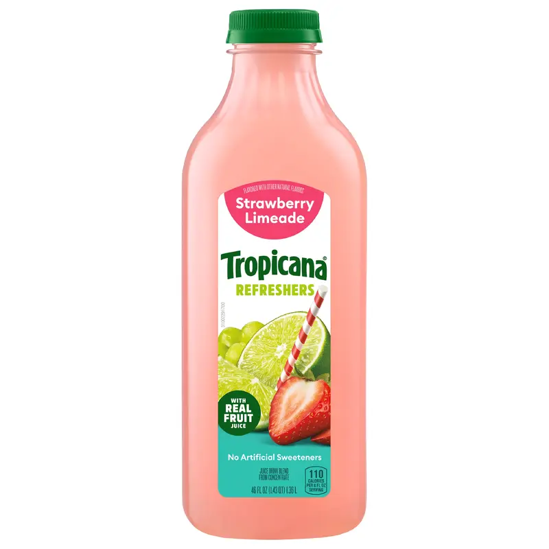 Tropicana Premium Drinks, Strawberry Limeade, 46 Fl Oz Bottle