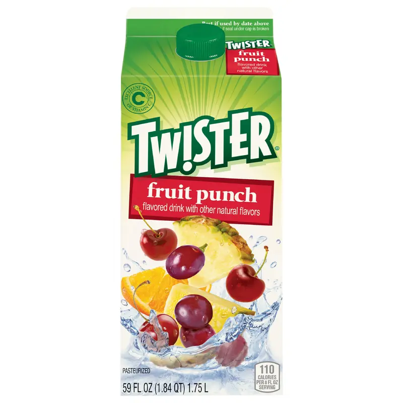 Tw!ster Flavored Drink, Fruit Punch, 59 Fl Oz Carton