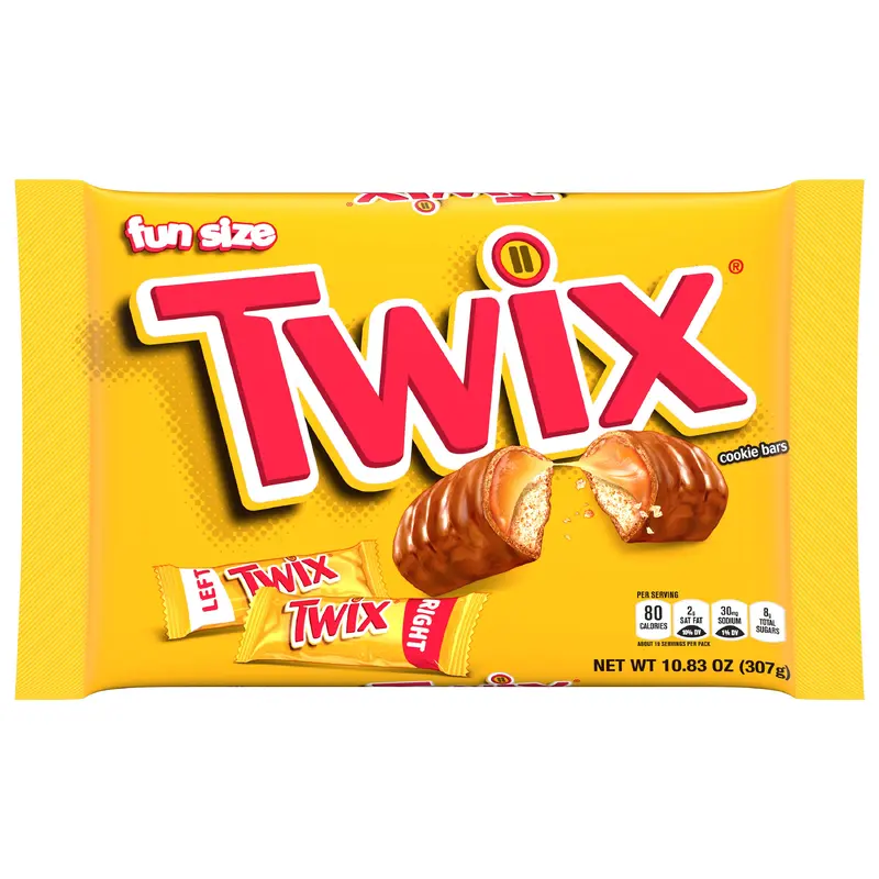 TWIX Caramel Fun Size Chocolate Cookie Candy Bar, 10.83 Oz Bag