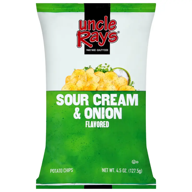 Uncle Ray's Sour Cream & Onion Flavored Potato Chips 4.5 oz