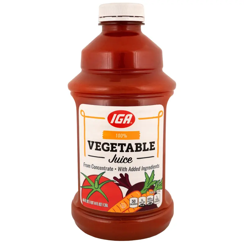 VEGETABLE JUICE 100% CONC PET 46 OZ