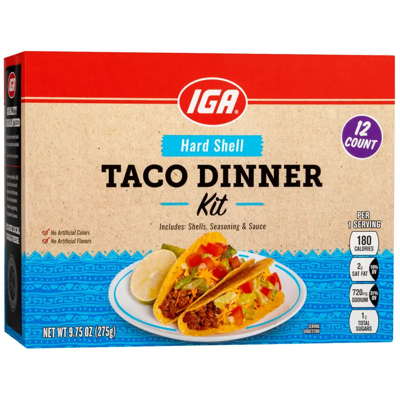 TACO DINNER KIT 12 CT 9.75 OZ BOX