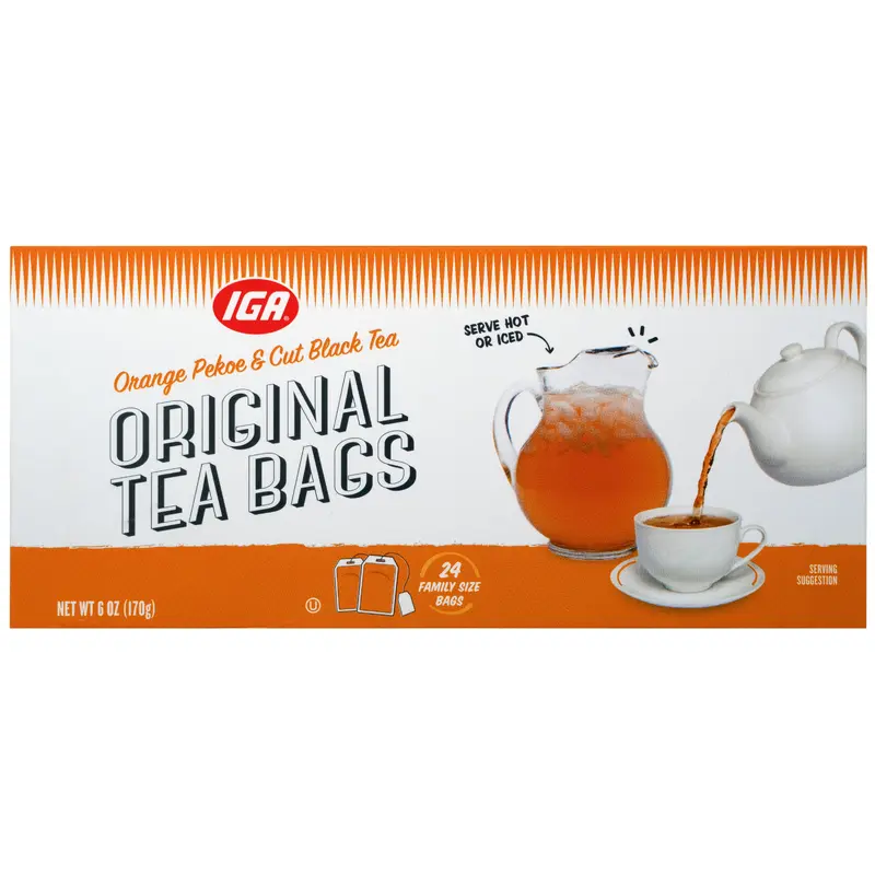 TEA BLACK TAGGED FAMILY SIZE 24 CT