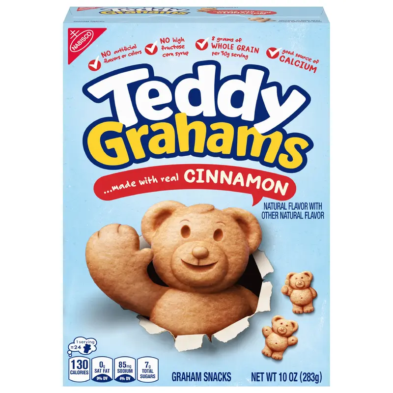 Teddy Grahams Cinnamon Graham Snacks, 10 oz