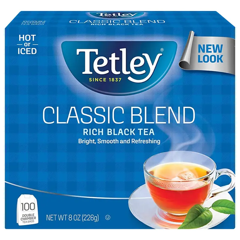 Tetley Classic Blend Rich Black Tea Bags 100 Ct Box