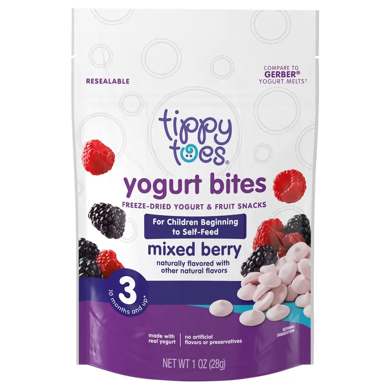 Tippy Toes Mixed Berry Yogurt Bites 1 oz