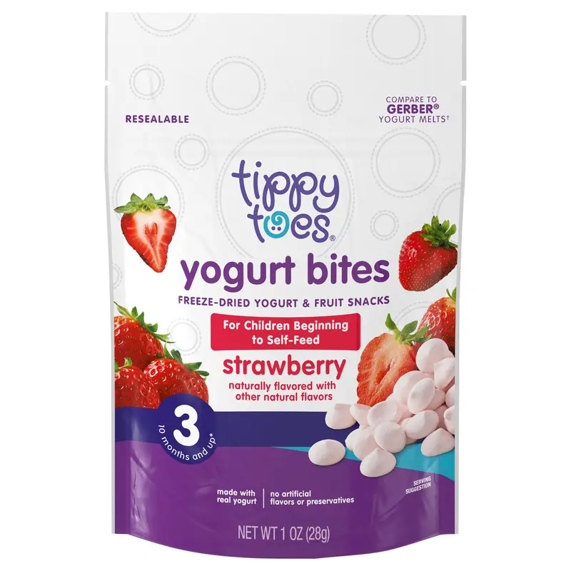 Tippy Toes Strawberry Yogurt Bites 1 oz