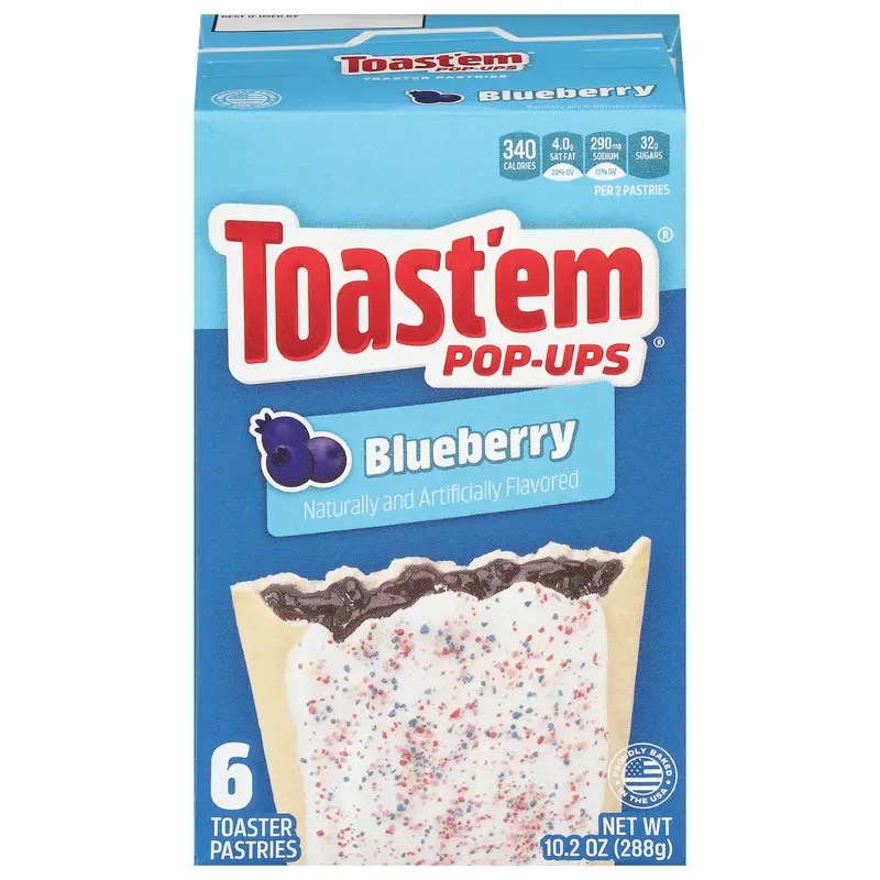 Toast'em Pop-ups Blueberry Toaster Pastries 6 ea