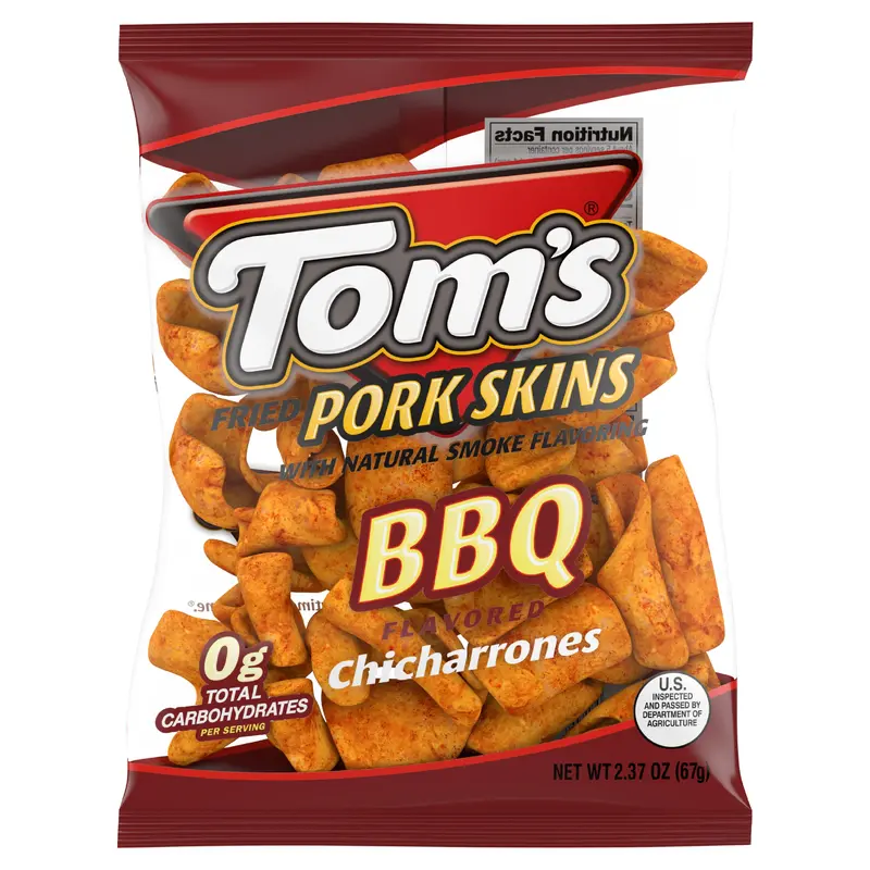 Tom's BBQ Flavored Chicharrones 2.37 oz