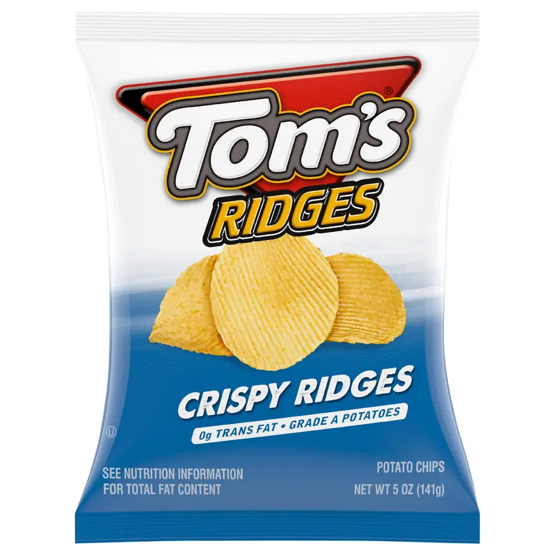 Tom's Crispy Ridges Potato Chips 5 oz