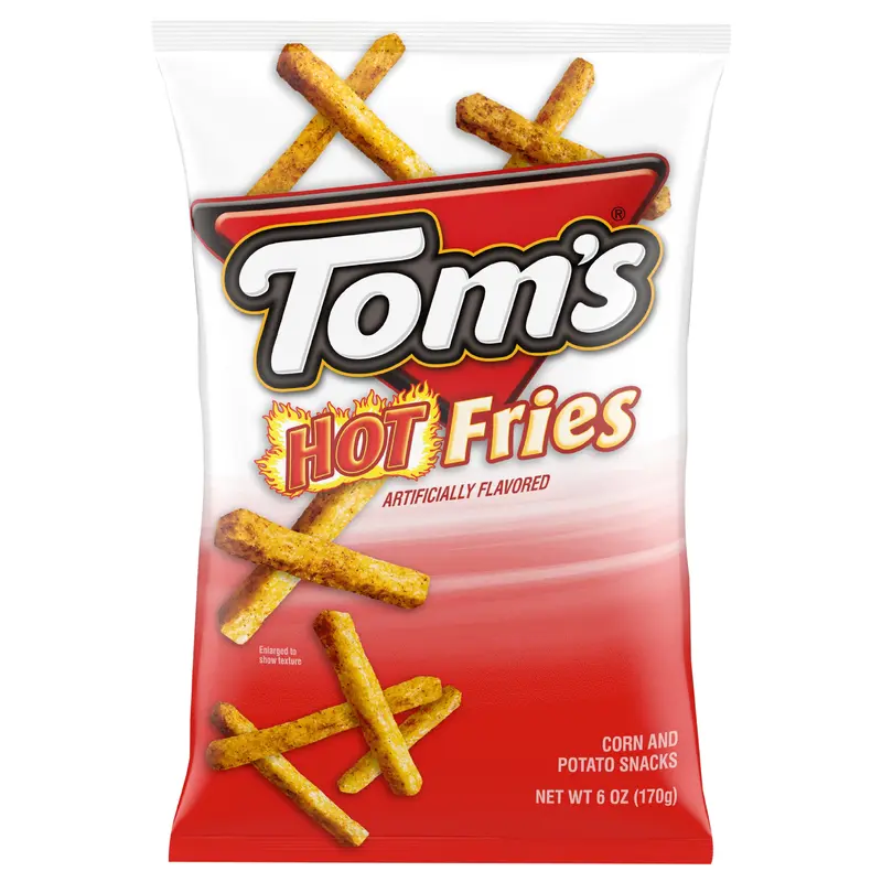 Tom's Hot Fries Corn and Potato Snacks 6 oz