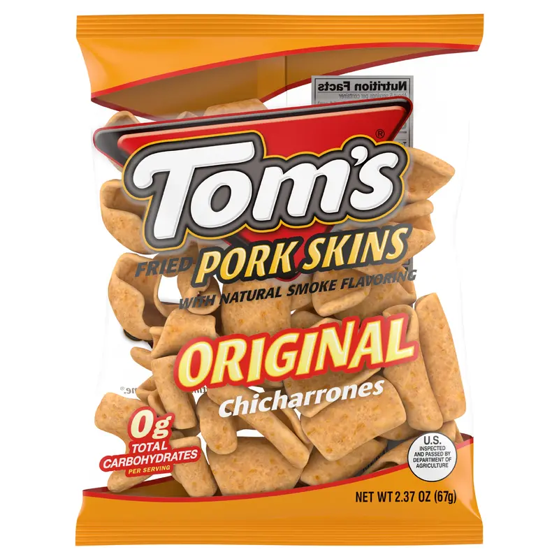 Tom's Original Chicharrones Fried Pork Skins 2.37 oz