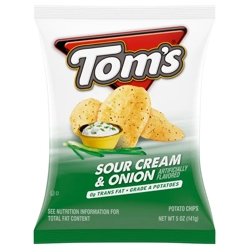 Tom's Sour Cream & Onion Potato Chips 5 oz