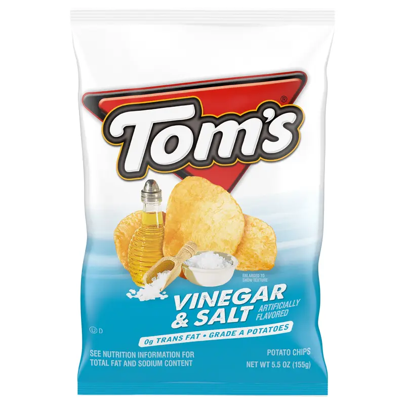 Tom's Vinegar & Salt Potato Chips 5.5 oz